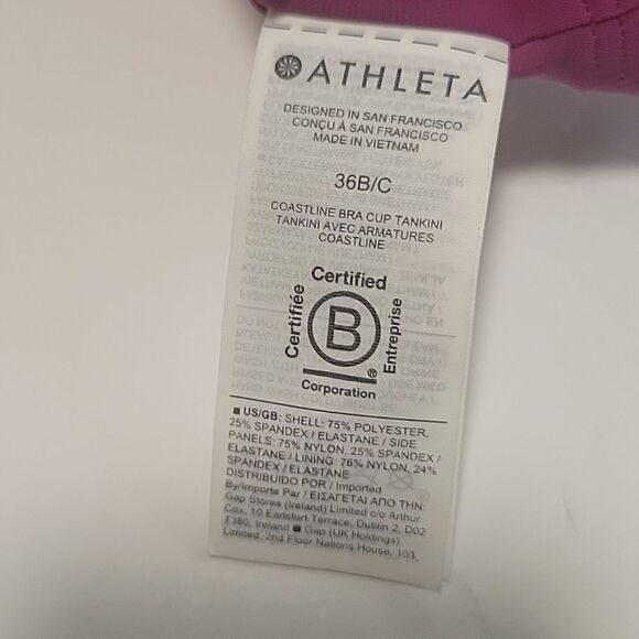 Athleta Coastline Bra Cup Tankini (36 B/C) - Picture 10 of 12